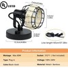 Runesay Rustic Cage Wall Spotlight Fixture, Adjustable Heads Wall Sconce, Wall Lamp with Plug in Cord and On/Off Switch E12 Base - 2 of 4