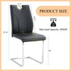Infurnic Dining Chairs Modern Style Set of 6 Uniquely Designed Chairs, Suitable for Restaurants, Kitchens, Conference Rooms, Black, 15.7"*16"*37.4" - 3 of 4