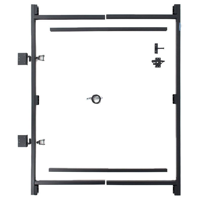 Adjust-A-Gate AG36-3 Steel Frame Anti Sage Gate Building Kit, 36 to 60 Inches Wide Opening Up To 7 Feet High Fence, Black Finish, 3 of 8