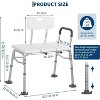 1 Steel Stool, Aluminum Alloy Height Adjustable Bath Chair for Elderly - 4 of 4