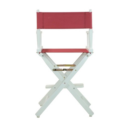 Burgundy Cntr Height Director's Chair-White, Red