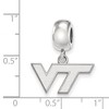 Black Bow Jewelry Sterling Silver Virginia Tech Hokies NCAA Bead Charm - 3 of 4