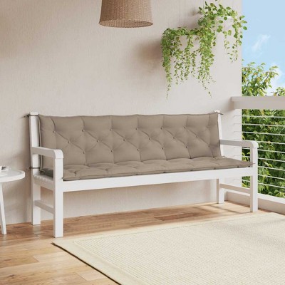 vidaXL Garden Bench Cushion Taupe 78.7"x(19.7"+19.7")x2.8" Oxford Fabric