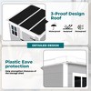 6x6 FT Outdoor Resin Storage Shed , Waterproof,with Floor & Window & Lockable Doors and Vents, Tool Shed for Bike,Garden,All Weather Use, Light Grey - 3 of 4