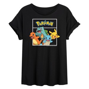 Women's - Pokémon - Team Pokémon Oversized Graphic T-Shirt - 1 of 4