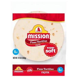 Mission Fajita Size Super Soft Flour Tortillas - 9.2oz/8ct - 1 of 4