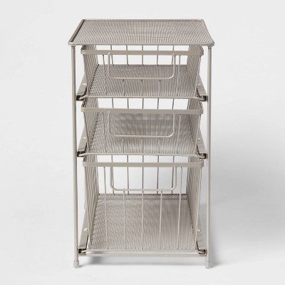 3 Tier Drawer Organizer Brushed Nickel - Brightroom&#8482;