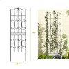FUFU&GAGA Black Iron Garden fence Garden Trellis Outdoor fence for Climbing Plants - Weather - Resistant - 3 of 4
