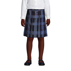 Lands' End School Uniform Kids Plaid Box Pleat Skirt Top of the Knee - 1 of 3