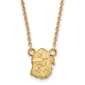 Black Bow Jewelry 14k Yellow Gold Georgia Bulldogs NCAA Necklace 18 Inch - 1 of 4
