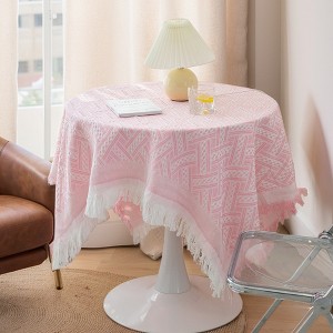 Unique Bargains Tablecloths with Tassel for Indoor and Outdoor Kitchen Dining Farmhouse Holiday Camping Parties - 1 of 4