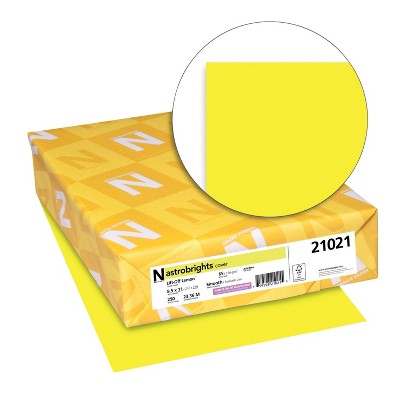 Astrobrights Card Stock, 8-1/2 x 11 inches, Lift-Off Lemon, pk of 250