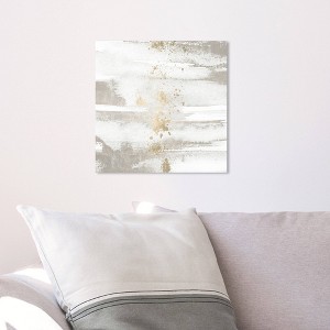 12" x 12" Sun and Rain Abstract Unframed Canvas Wall Art in White - Oliver Gal: Modern Decor, Digital Print - 1 of 4