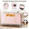 Jojoka 8 Drawer Dresser for Bedroom,Dresser with Led Light,55 Inch Tv Stand Dressers with Power Outlet - 4 of 4