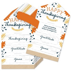 Big Dot of Happiness Happy Thanksgiving - Fall Harvest Party Game Pickle Cards - Thanksgiving Gratitude Game Pull Tabs - Set of 12 - 1 of 4