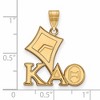 Black Bow Jewelry 14k Yellow Gold Plated Sterling Silver Kappa Alpha Theta Greek Life Medium Pendant - 2 of 3