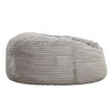 Traditional 72 in. Oversized Velour Memory Polyester Bean Bag, Living Room Round Lounger Sofa Chair, Light Gray - 2 of 4