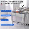 Stainless Steel Utility Sink, Free Standing Single Bowl Commercial Kitchen Sink - 2 of 4