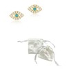 Adornia 14k Gold Plated Evil Eye Studs - 3 of 3