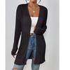 BLUEMING Womens Long Sleeve Lightweight Open Front V-Neck Casual Cardigan Sweaters Outerwear - 2 of 4