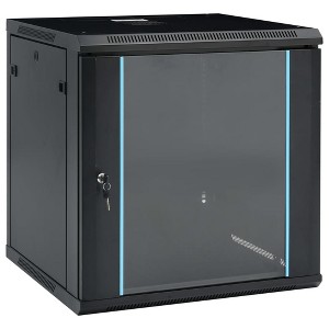 vidaXL 12U Wall Mounted Network Cabinet 19" IP20 23.6"x23.6"x25.2" - 1 of 4
