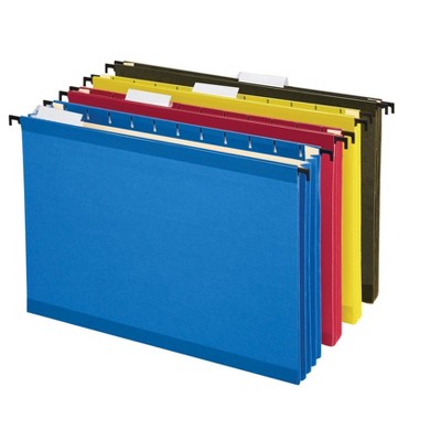 Pendaflex SureHook Hanging File Pocket, Letter Size, 3-1/2 Inch Expansion, Assorted Colors, Set of 4
