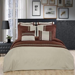 Egyptian Linens Astrid 7-Piece Embroidered Duvet Cover Sets - 1 of 4