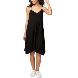 Rachel Roy Womens Ribbed Tank Dress, Black, Large - 1 of 1