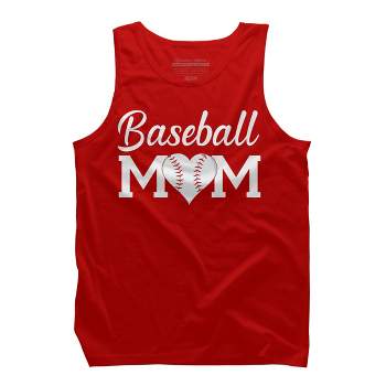 Men's Design By Humans Baseball Mom Heart By shirtpublic Tank Top