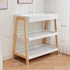 Baby Changing Station, Portable Infant Diaper Changing Table, Modern White Baby Changing Table with 2 Storage Shelves for Newborn Baby and Infant - 4 of 4