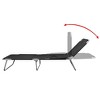 VidaXL Folding Sun Lounger Powder-coated Steel Black - 3 of 4
