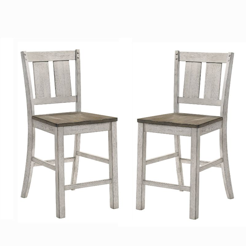 2pk Holmsteed Counter Height Barstools Cremini Brown/Antique White - HOMES: Inside + Out, 1 of 7
