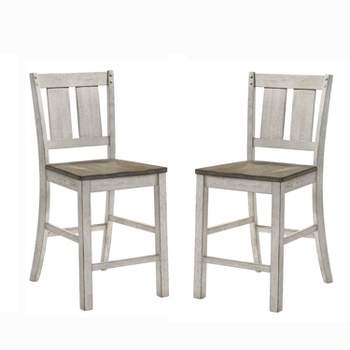 2pk Holmsteed Counter Height Barstools Cremini Brown/Antique White - HOMES: Inside + Out