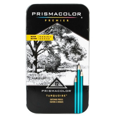 Prismacolor 12ct Turquoise Pencil Sketch Set