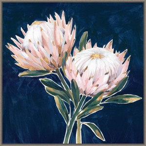 Amanti Art 30"x30" King Protea Flowers by Isabelle Z Framed Canvas Wall Art Print : Modern Botanical Lithograph, Polystyrene Frame - 1 of 4