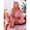 INSPIRE CHIC Christmas Family Matching Pajama Set Elk Long Sleeve Xmas Tree Snow Couples Sleepwear Lounge Set - 4 of 4
