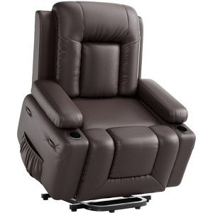 Power Lift Faux PU Recliner Chair - Heat and Massage, Adjustable Back & Legs, Heavy Duty Lift Sofa for Seniors, for Elderly and Mobility Impaired - 1 of 4