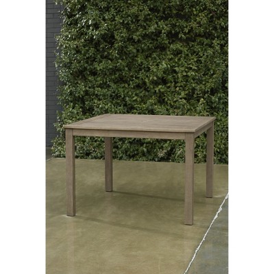 Aria Plains Brown Eucalyptus Wood Square Outdoor Dining Table