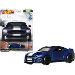 Custom Mustang Blue Metallic with White Stripes "Fast & Furious" Series Diecast Model Car by Hot Wheels