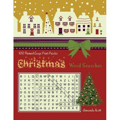 Christmas Word Searches - Large Print by  Amanda Kott (Paperback)