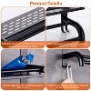 Munora 2-Tier Wall Mounted Towel Rack - Matte Black Stainless Steel Towel Holder with Nail-Free Stickers, 23.6 Inch Bathroom Storage Shelf - 2 of 4