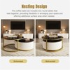 RISOKEYS Round Nesting Coffee Table -  Modern Round Coffee Table with Fluted Design and Drawer, for Living Room - 2 of 4