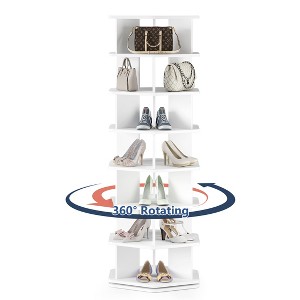 Skyzoo 360° Rotating Shoe Rack - 5 Tier Hexagon Spinning Shoe Organizer for Living Room,Entryway & Closet, - 1 of 4