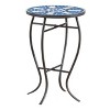 CAVINAS Mosaic Pattern Iron Side Table, Modern Outdoor Patio End Table, Cooler Table Outdoor for Terrace - 4 of 4