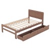 RISOKEYS Twin Size Platform Bed,Solid Wood Platform Bed Frame with Headboard and Slats Support,for Living Room, Bedroom, No Box Spring Needed - 4 of 4