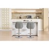 PAGED Modern Upholstered Linen Bar Stools Set of 2, Counter Height Stools with Backs & Metal Frame for Pub, Dining Room - 2 of 4