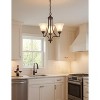 Sunset Lighting Darby 3-Light Chandelier, Opal Etched Glass, Provincial Bronze Finish - 2 of 3