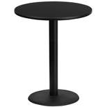 Flash Furniture 36'' Round Laminate Table Top with 24'' Round Bar Height Table Base