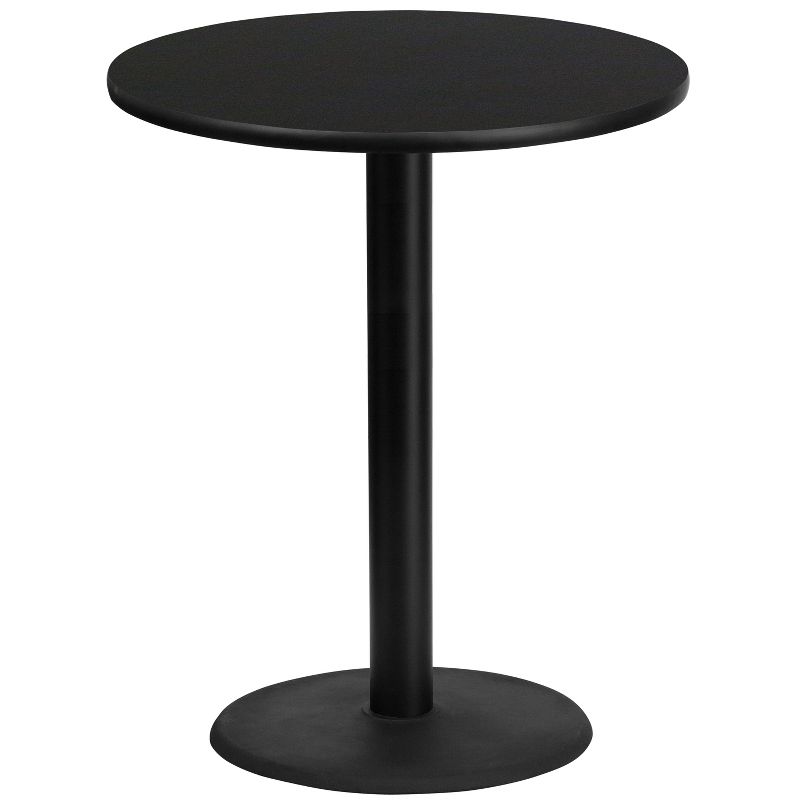 Flash Furniture 36'' Round Laminate Table Top with 24'' Round Bar Height Table Base, 1 of 5