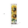 HomeRoots 36" White And Yellow Solid Wood Sunflowers Porch Sign - 3 of 4